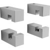 Clou Hold Me CL080100241 mirror clamps (4 pieces) brushed stainless steel