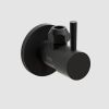 Clou InBe IB064500121 design angle valve type 1, round, with compression nut and heat shrink tube, matt black
