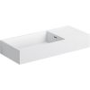 Clou Wash Me CL0213135 washbasin with tap bench right 75x32cm aluite white