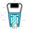 Exa-Lent Universal monsterstukje doucherubber type DS18 - 2cm lengte en geschikt voor glasdikte 5mm - magneet recht