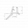 Duscholux 250524 drainage profile horizontal, 95cm, 6mm
