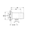 Grohe Eurocube 26370045 wandaansluitbocht met wandhouder chroom (OUTLET)