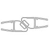 HSK E100055-180-6 magneetstrip 45 graden, set van 2 stuks, 200cm, 6mm, transparant