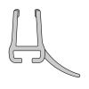 HSK E100058-5 horizontaal afdichtingsprofiel 100cm, 5mm (zonder inschuifrubber)
