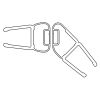 HSK E100064-6Alu magneetstrip 135 graden, set van 2 stuks, 200cm, 6mm, chroom