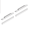 HSK Exklusiv E85058 glasdorpellijst voor draaivouwdeur rechts, 6mm *niet meer leverbaar*