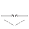 HSK Exklusiv E85058 glasdorpellijsten met eindkapjes voor 4-delige vijfhoek L + R, 6mm *niet meer leverbaar*