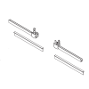 HSK Exklusiv E85058 glasdorpellijsten met eindkapjes voor pendeldeuren L + R, 6mm *niet meer leverbaar*
