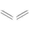 HSK Noblesse E76058 set afdichtingsprofielen 100cm tbv hoekinstap *niet meer leverbaar*