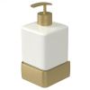 Haceka Aline 1208676 zeepdispenser wit keramiek/ geborsteld goud