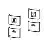 Huppe 1002, 054246 set of cover caps for hinges (4 pieces) *no longer available*