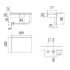 Inda Divo 1500 A1527ACR toiletrolhouder met gsm-houder chroom