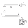 Inda Forum Quadra 3000 A3018ACR handdoekhouder 25 cm chroom