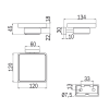 Inda Lea 1800 A18110CR21 zeephouder gesatineerd glas chroom