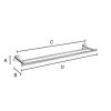 Smedbo Home HV3364 dubbele handdoekhouder 65cm mat messing