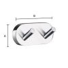 Smedbo Home HK356 dubbele handdoekhaak chroom