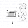 Sealskin Optix 600 - 700 TSS007 afdichtprofiel 201cm transparant, 8mm *niet meer leverbaar*