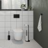 Smedbo Beslagsboden BB1230 toiletrolhouder met reserverolhouder mat zwart