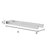 Smedbo Outline FK212 dubbele handdoekhouder 38 cm chroom
