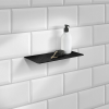 Smedbo Sideline DB3061 bathroom glass shelf 25 cm matt black
