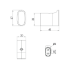 Inda Claire A7120ACR kledinghaak chroom