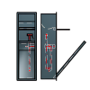 Inda MY Secret A8085BVF inbouwnis met toiletrolhouder en hygiënische douche190x660mm mat verde felce