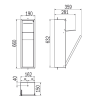 Inda MY Secret A8085BVF inbouwnis met toiletrolhouder en hygiënische douche190x660mm mat verde felce