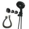 Brauer Carving 5-GM-096 thermostatische inbouw badkraan SET 02 gunmetal geborsteld PVD