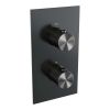Brauer Carving 5-GM-137 thermostatische inbouw regendouche 3-weg omstelling SET 41 gunmetal geborsteld PVD