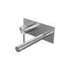 Brauer Carving 5-NG-083-S6 inbouw wastafelmengkraan met rechte uitloop en afdekplaat model A2 RVS geborsteld PVD