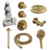 Brauer Edition 5-GG-029 thermostatische inbouw regendouche SET 11 goud geborsteld PVD