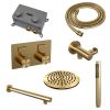 Brauer Edition 5-GG-160 thermostatische inbouw regendouche met drukknoppen SET 49 goud geborsteld PVD