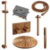 Brauer Edition 5-GK-177 thermostatische inbouw regendouche met drukknoppen SET 66 koper geborsteld PVD