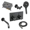 Brauer Edition 5-GM-211 thermostatische inbouw badkraan met drukknoppen SET 04 gunmetal geborsteld PVD