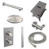 Brauer Edition 5-NG-052 thermostatische inbouw regendouche 3-weg omstelling SET 25 RVS geborsteld PVD