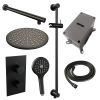 Brauer Edition 5-S-071 thermostatische inbouw regendouche 3-weg omstelling SET 44 mat zwart