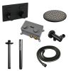 Brauer Edition 5-S-164 thermostatic concealed rain shower with push buttons SET 53 matt black