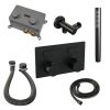 Brauer Edition 5-S-208 thermostatische inbouw badkraan met drukknoppen SET 03 mat zwart