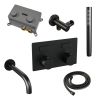 Brauer Edition 5-S-210 thermostatische inbouw badkraan met drukknoppen SET 03 mat zwart