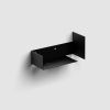 Clou Flush CL073603221 open cabinet with towel holder for Flush 3 fountain left, black powder-coated stainless steel