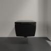 Villeroy en Boch Memento 2.0 8M24S1R7 toiletzitting met deksel Pure Black