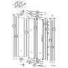 Huppe Alpha 2 - Classics 2 - X1 Flex, 042668 set afdekkapjes en montagetoebehoren