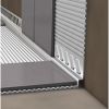 Blanke Aqua Keil Wand 8452840125R afsluitprofiel 980x12,5x24mm rechts RVS verchroomd