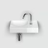 Clou Vale CL030316101R handbasin 38x19cm with tap hole right glossy white ceramics