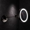 Geesa Mirror 911093-06 scheerspiegel LED-verlichting 2-armig 3x vergrotend ø 215 mm zwart