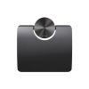 Geesa Opal Brushed Metal Black 917208-09 toiletrolhouder met klep zwart metaal geborsteld