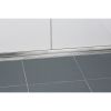 Blanke Aqua Deko 622285124125 sleek profile for above the channel 1250x24mm Stainless steel satin white