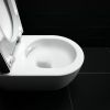 Clou Hammock CL040108020 Randlose 49cm Wandtoilette mit Toilettensitz matt weiß