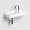 Clou Vale CL030216201R handbasin 45x19cm with tap hole right matt white ceramics