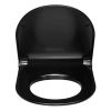 Pressalit Sway D 934231-BL6999 toiletzitting met deksel mat zwart